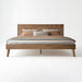 Queen Size Bed Frame, Headboard & Footboard, Solid Wood Platform Bed, Center Metal Legs with 12 Heavy-Duty Slatted Base, Easy Assemble, Noise & Slip-Free, No Box Spring Needed, Barnwood Finish IDQ-30