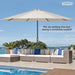 Patio Market Outdoor Table Umbrella with Auto Tilt and Crank, Large Sun Umbrella with Sturdy Pole & Fade Resistant Canopy, Easy to Set