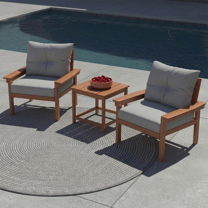 3-Piece HDPE Outdoor Patio Furniture Conversation Set