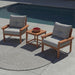 3-Piece HDPE Outdoor Patio Furniture Conversation Set