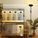 Stepless Dimmable Floor Lamp,30W 3000LM Super Bright LED Torchiere Floor Lamps with Remote & Touch Control,71 in Tall Modern Standing Lamp for Living Room Bedroom Office,2700K-6500K,Black
