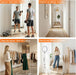 Full Length Stand Mirror on Wheels, Arched, 71X24 In