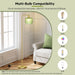 Glass Floor Lamp for Living Room, Modern Standing Lamp with Green Ribbed Glass Lampshade and Pedal Switch, 66” Tall Lamp & Gold Floor Lamp for Bedroom Study Room,Brushed Gold(3000K LED Bulb Included)
