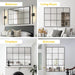 Window Pane Wall Mirror with Metal Frame 40"X30" Black