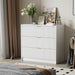 White Contemporary Dresser With Three Impressive Drawers