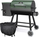 Wood Pellet Grill & Smoker 8-In-1 Pellet Grill with Automatic Temperature Control, & Rain Cover 456 Sq in Area for Backyard Camping Outdoor