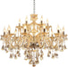 Luxury Cognac Crystal Chandelier 18 Lights,Contemporary K9 Crystal Ceiling Chandelier Lighting Fixture Candle Style E12 Base for Dinning Living Room Bedroom Hallway (18 Lights)