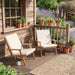 Adirondack Chairs Set of 2, PE Leather Outdoor Chairs with Cushions