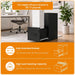 2 Drawer File Cabinet with Lock, Metal Vertical File Cabinets for Home Office, Office Furniture for Organization Hanging Legal/Letter/A4, Office File Cabinet Storage Cabinet, Require Assembly, Black