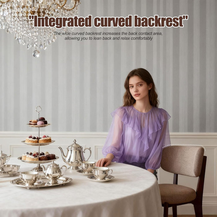 Wooden Dining Chairs Set of 2/4, Mid Century Modern Dining Chairs, Modern Fabric Thickening Upholstered Kitchen Side Chairs, Farmhouse Dining Chair for Dining Room Kitchen Living Room