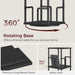 5-Tier Rotating Bookshelf, Freestanding Corner Bookshelf, 360° Spinning Bookcase, Industrial Style Storage Rack with Rails, for Living Room, Bedroom, Study, Black BKBK1601