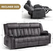 Living Room Furniture Sets Manual Recliner Sofa Set, Fabric Reclining Couch,Included Loveseat and 3 Seat Manual Recliner Sofa,Dark Gray(Sofa+Loveseat)
