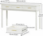 Cream White Vanity Desk with 3 Drawers, Makeup Table/Writing Desk, Modern Dressing Table for Bedroom, 47.24" Wide, No Mirror Included