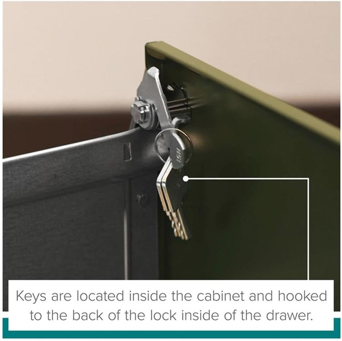 Space Solutions 18In Deep 3 Drawer Metal Organizer File Cabinet Blue, Letter Size, Fully Assembled