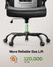 Executive Office Chair with Flip-Up Armrests,Pu Leather Ergonomic Desk Chair Height-Adjustable Swivel Rolling Computer Desk Chair,Black