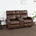 65.7" Zero Wall Recliner Loveseat with Console, 2-Seat Power Wall Hugger Sofa with Cup Holders, USB & Type-C Dual Charge Ports, for Living Room, RV PR646M2 (Dark Brown, Loveseat with Console)
