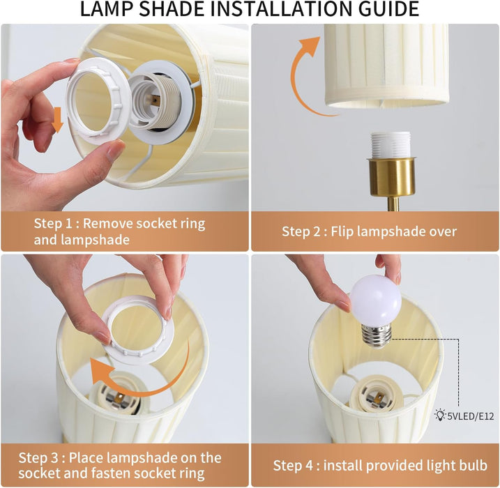 Portables Cordless Table Lamp Set of 2,LED Fabric Shade Desklamp,Rechargeable Battery Operated，Lighting for Bedroom, Bedside,Bar,Living Room, Dining Room, Night Light (Brass)