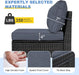 7 Pieces Patio Furniture Set, Wicker Outdoor Conversation Sets with Tea Table, Rattan Patio Sofa with Thick Cushions for Garden, Backyard Porch, Poolside, Party, Gray