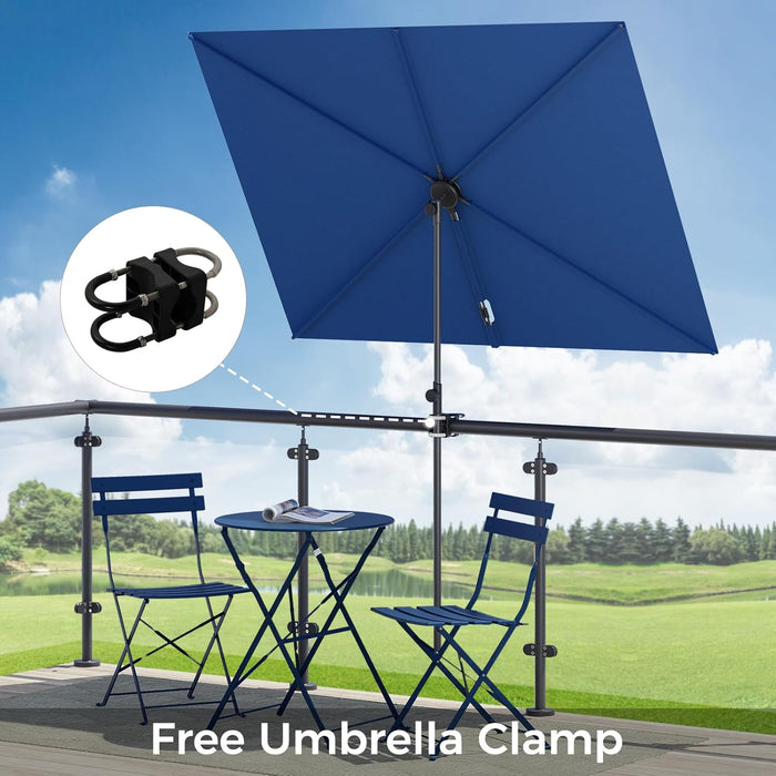 Balcony Umbrella, 6X4 FT Rectangular Outdoor Umbrella