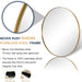 Gold round Mirror, 36’’ Brushed Gold Circle Bathroom Mirrors in Stainless Steel Metal Frame 1" Deep Set Design