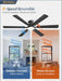 Matte Black Flush Mount Ceiling Fan With Controller
