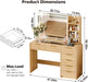 47 Inch Vanity Desk With Multifunctional Illumination