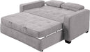 Modern Gray Queen-Size Convertible Loveseat