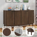 55" Fluted Buffet Cabinet with Storage, Accent Cabinets, Walnut