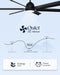Brushed Aluminum Smart Ceiling Fan Featuring Remote