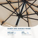 10Ft 3-Tier Patio Umbrella Outdoor Table Market Umbrella for Patio with Push Button Tilt/Crank, Fade Resistant Waterproof POLYESTER Canopy for Garden, Lawn, Deck, Backyard & Pool, Beige