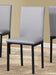 Noyes Faux Leather Metal Frame Dining Chair, Gray