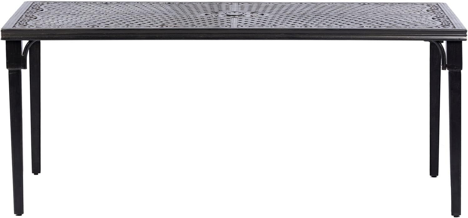 Brigantine 7-Piece Outdoor Dining Set, Weather-Resistant Patio Dining Set for 6 with Rectangular Table and Sling Swivel Rockers for Backyard, Patio, Deck, Porch, Pergola, Poolside