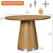 43-Inch Pedestal round Dining Table for 2-4, Oak Brown Wood Grain