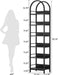 78.7 Inches Towering Arched Corner Bookshelf Black