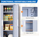 63-Inch-Tall Cement Gray Pantry Cabinet Kitchen Storage
