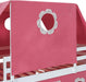Pink Twin Loft Bed With Slide Integratedguardrails