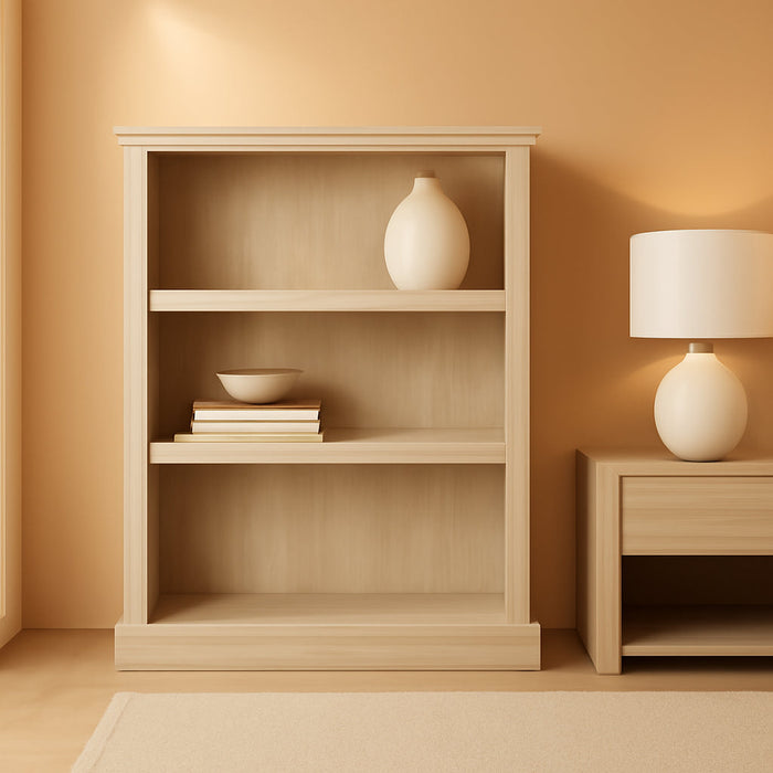 Miscellaneous Storage 3-Shelf Bookcase/ Book Shelf, Chalked Chestnut Finish