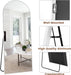 Mirror Full Length, 71"X26" Arched Full Length Mirror, Arch Mirror with Stand, Large Standing Mirrors, Oversized Full Body Mirrors with Aluminum Frame for Bedroom, Living Room (White)
