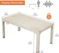 Modern Wood 66-Inch Rectangular Dining Table, Seats 4-6, Light Oak