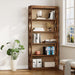 Tall Five Tier Engineered Wood Bookshelf Freestanding