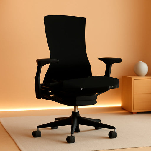 Embody Ergonomic Office Chair | Fully Adjustable Arms and Carpet Casters | Black Rhythm