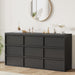 9 Dresser for Bedroom, 58.7" Wide Dresser, Freestanding Horizontal Drawer with Storage, Wooden Closet Chest Storage for Living Room, Hallway, Entryway