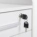 3 Drawer Vertical File Cabinet Lock 15.4" X 15.7" X 25.7" White