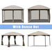 11.5 X 11.5 Feet Fully Enclosed Outdoor Gazebo with Removable 4 Walls