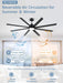 Commercial Grade Aluminum Ceiling Fan With Controller