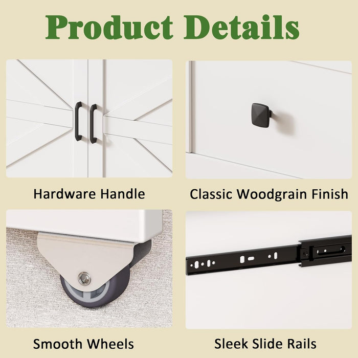 Murphy Bed with Built-In Charging Station, Space-Saving Murphy Bed Chest Twin with Drawer, Foldable, for Home Office Guest Room Bedroom White