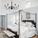 Black Farmhouse Eight Light Chandelier Dining Room