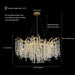 23Inch Gold CrystalBeadChandelier 8Light Ceiling Fixture
