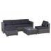 Eudy 6 Piece Rattan Sectional Seating Group with Cushions