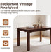 47.5"-59" Farmhouse Extendable Dining Table for 4-6, Coffee